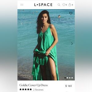 L*Space Goldie Vibrant Green Swim Cover-Up dress